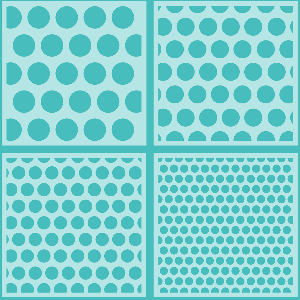 Polka Dot Background Stencils set of 4