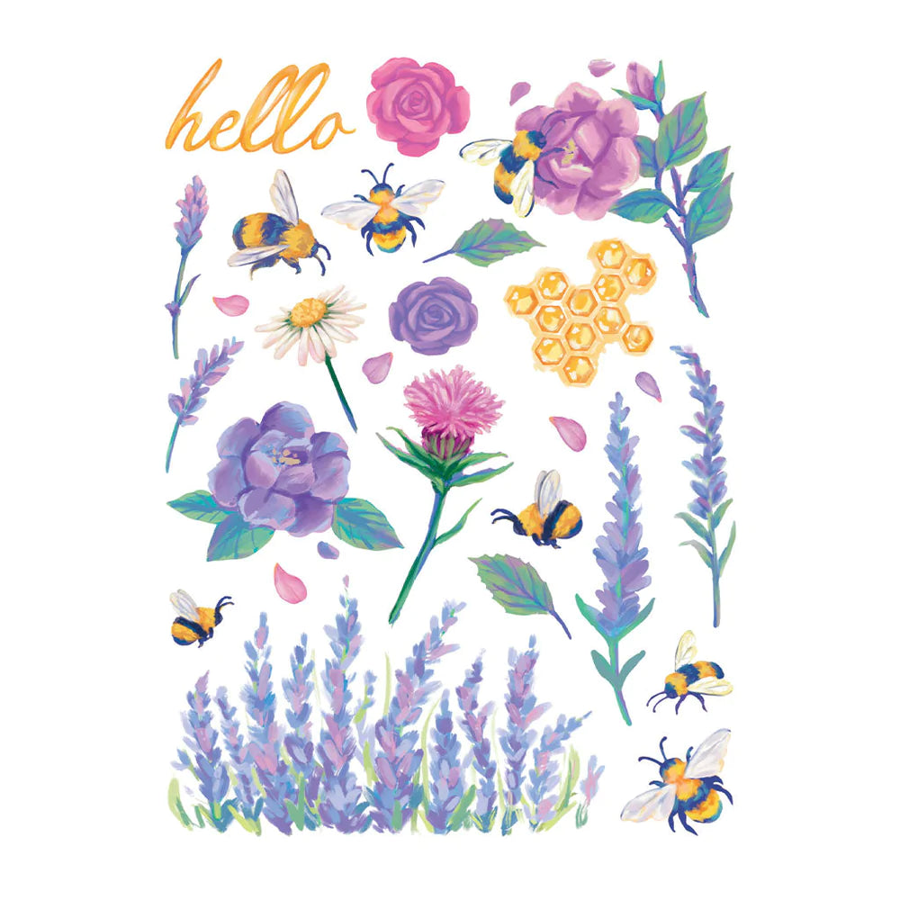 Bees and Florals Hero Transfers*