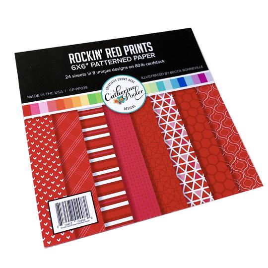 Papier à motifs Rockin' Red Prints