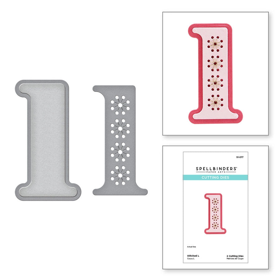 Stitched l Etched Dies from the Stitched Alphabet Collection