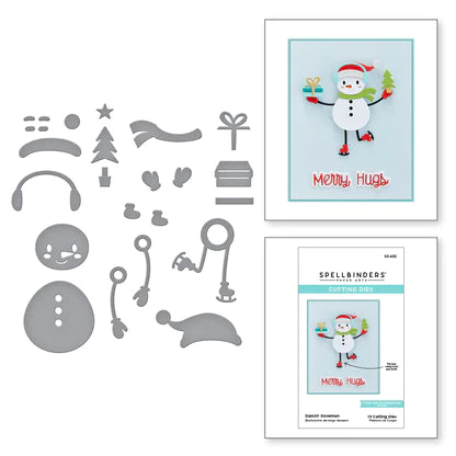 Dancin' Snowman Etched Dies from the Tinsel Time Collection