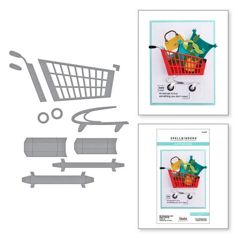 Panier d'achat 3D – Matrices gravées orientées vers la droite de la collection Ajouter au panier aussi par Becky Roberts