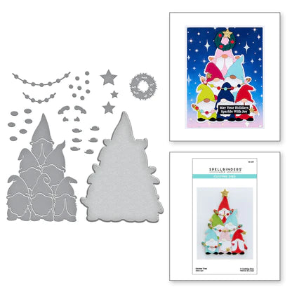 Matrices gravées d'arbre Gnome de Gnome pour la collection de Noël