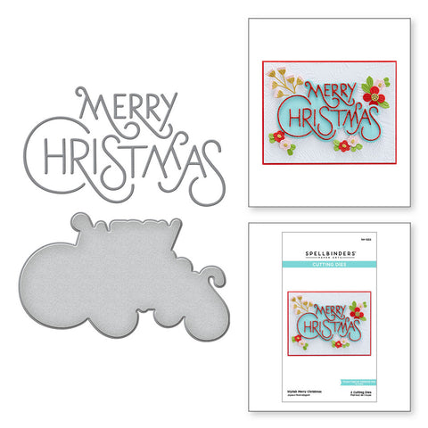 Stylish Merry Christmas Etched Dies from the Celebrate the Season Collection