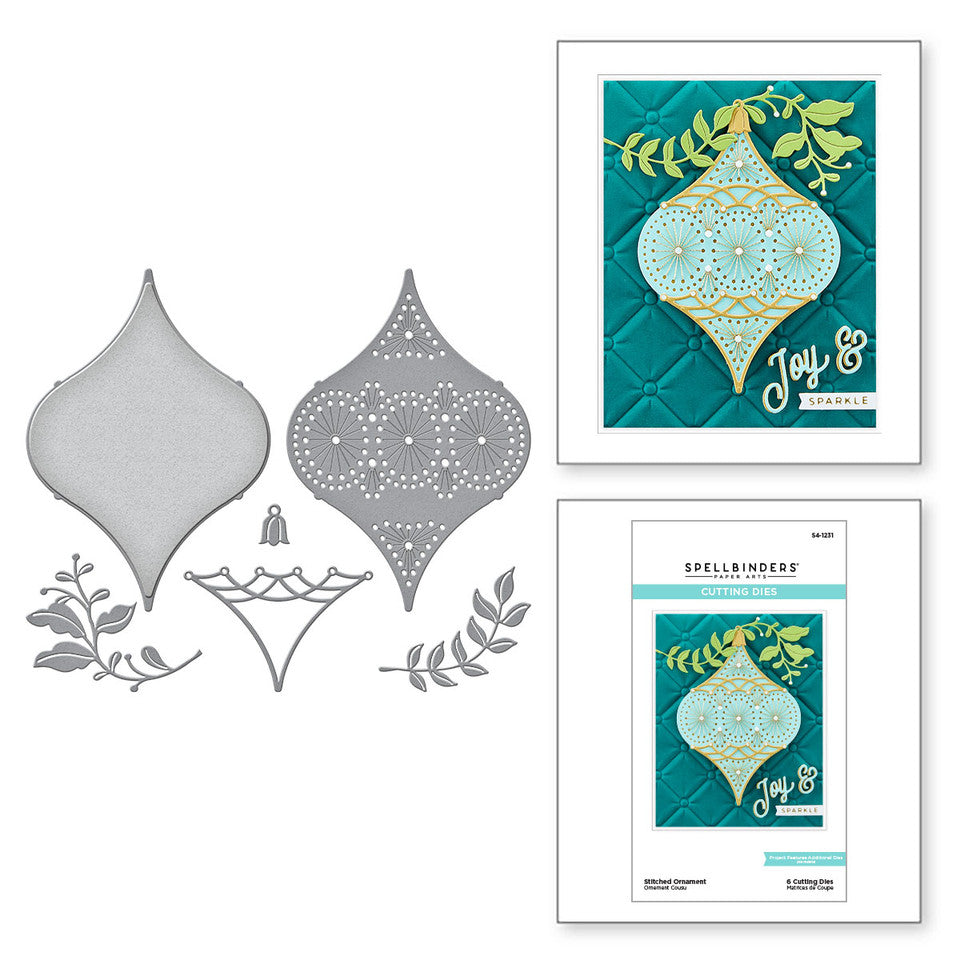 Stitched Ornament Etched Dies from the Stitchmas Christmas Collection