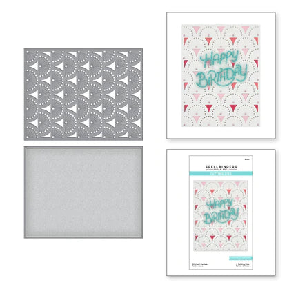 Stitched Fanfare Etched Dies from the Birthday Celebrations Collection