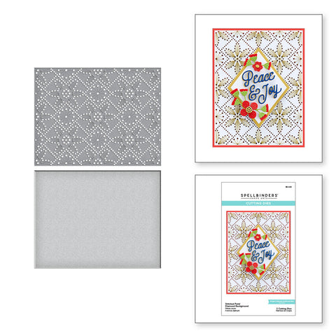 Matrices de découpe gravées avec fond de diamant en forme de pétale cousu de la collection de Noël Stitchmas