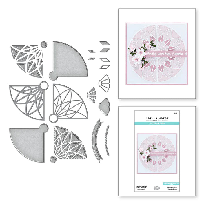 Quilted Stained Glass Window Etched Dies from Home Sweet Quilt Collection by Becca Feeken