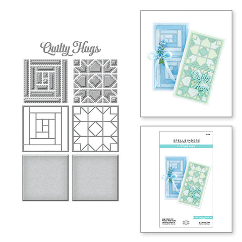 Cabane en rondins et mini courtepointes à fleurs Matrices gravées de la collection Home Sweet Quilt par Becca Feeken