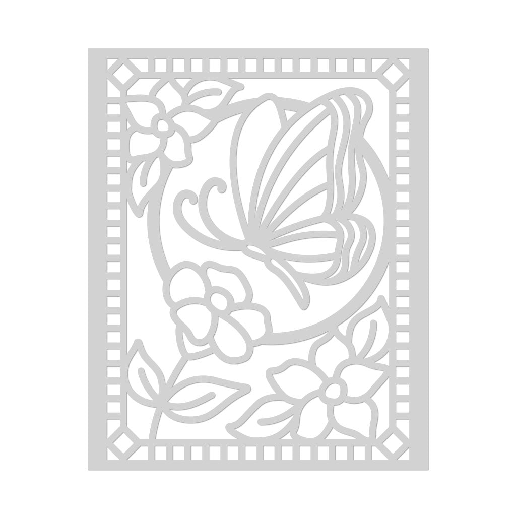 Pochoir de vitrail papillon