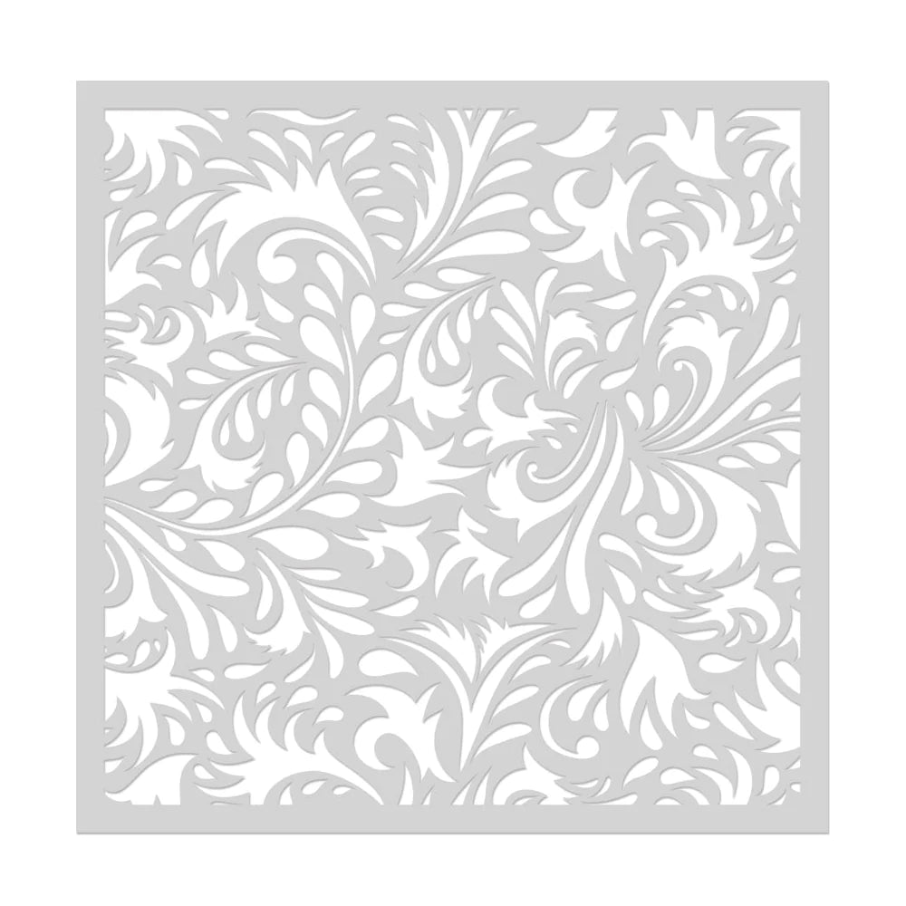 Leaf and Floral Stencil 6x6