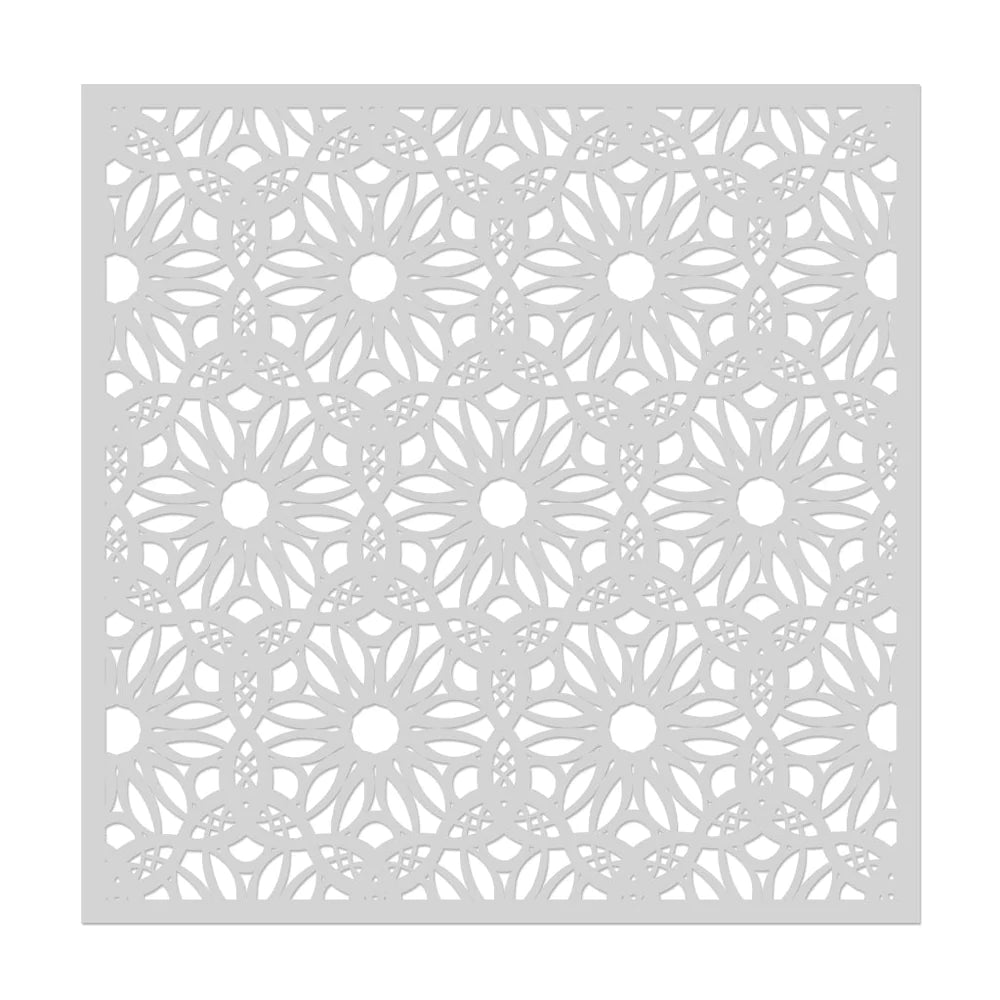 Pochoir floral en dentelle 6x6