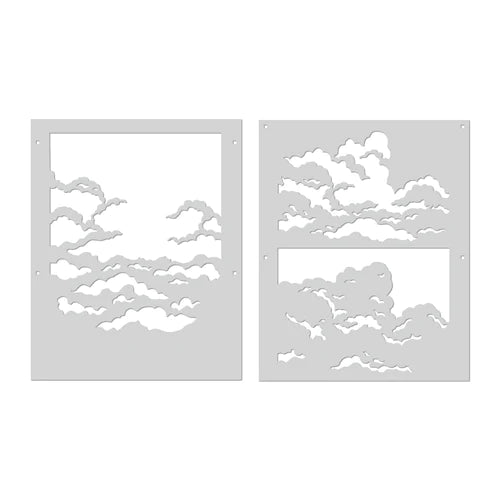 Pochoirs de nuages de superposition de couleurs