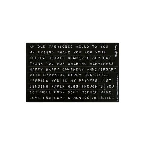 Étiqueteuse Sentiments Diecut - Noir