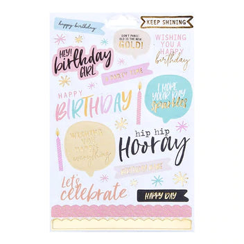 Pack d'autocollants pour célébrations d'anniversaire de la collection Célébrations d'anniversaire