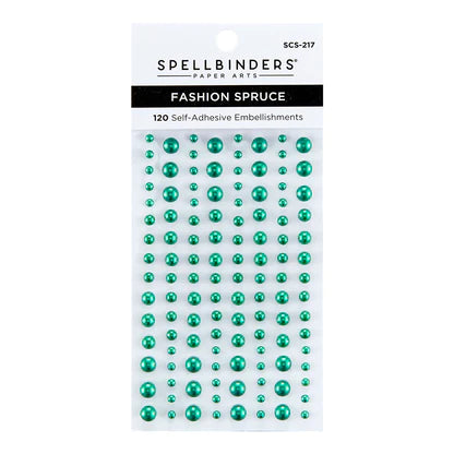 Points nacrés essentiels de couleur épicéa à la mode