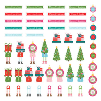 Découpes imprimées de livraison de Noël de la collection Oh What Fun