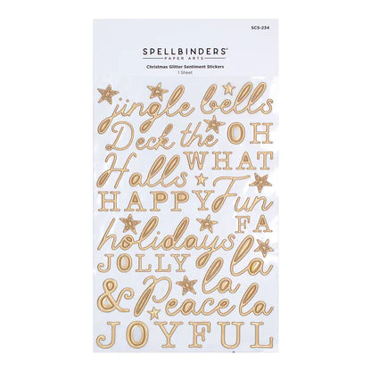 Autocollants de sentiment de Noël à paillettes de la collection Winter Wonderland