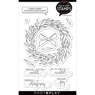 Ensemble de tampons 4 x 6 couronne de Noël