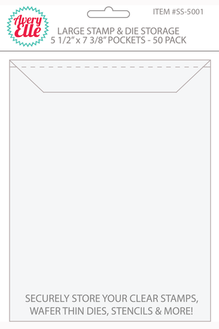 Large Stamp & Die Storage Pockets - Set of 50