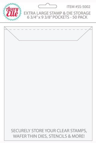Extra Large Stamp & Die Storage Pockets - Set of 50