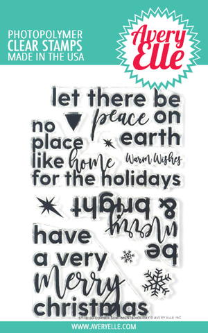 Corner Sentiments Holiday Clear Stamps*