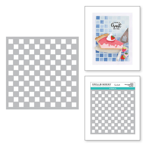 Pochoir en damier pique-nique de la collection Pie Perfection par Tina Smith