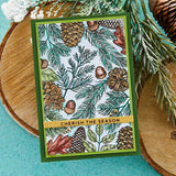 Pretty Pine Background Clear Stamp Set from Gnome for Christmas Collection