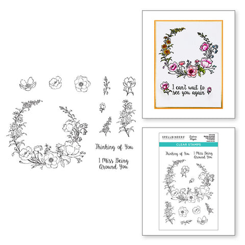 Ensemble de tampons transparents Being Around You Wreath de la collection Into the Wilderness par Sushma Hegde