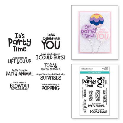 It's Party Time Clear Stamp Set from the Birthday Celebrations Collection