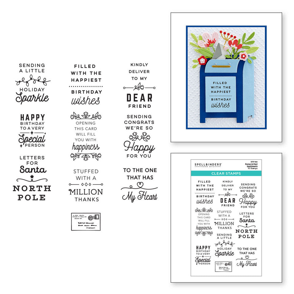 Parcel & Post Sentiments Clear Stamp Set from the Parcel & Post Collection