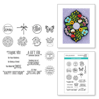 Floral Reflection Sentiments Clear Stamp Set from the Floral Reflection Collection