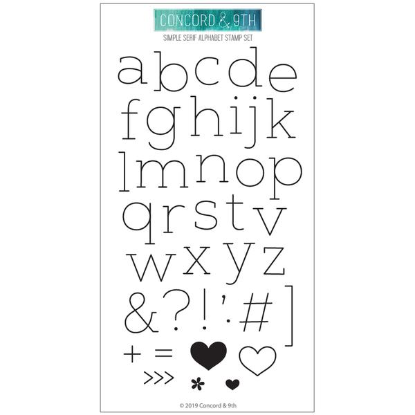 Alphabet avec empattements simples