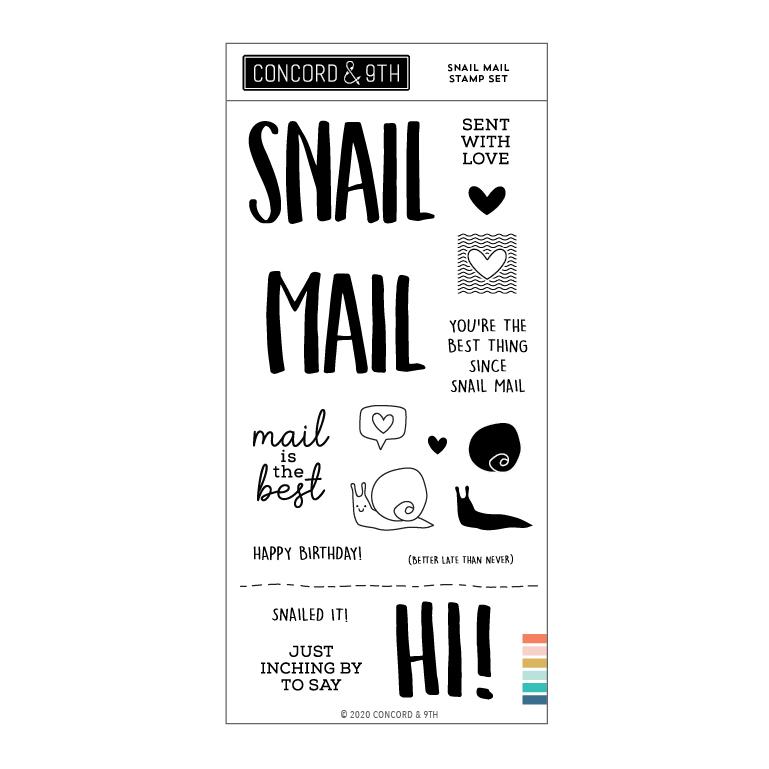 Ensemble de tampons de courrier escargot