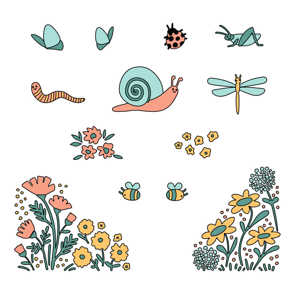 Spring Meadow - Set Of 4 Coordinating Stencils - RETIRING
