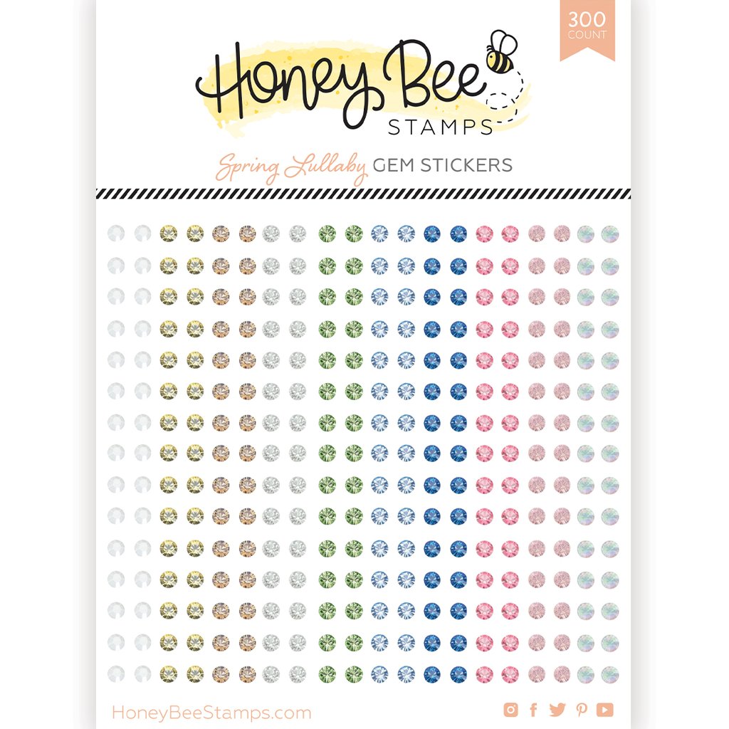 Lot de 300 autocollants Spring Lullaby Gem