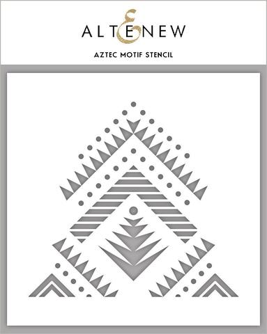 Pochoir à motif aztèque