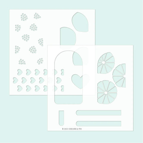 Pack de pochoirs Sweet Summer (deux 6x6)