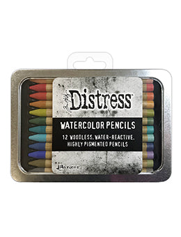 Crayons aquarelle de détresse, ensemble 3