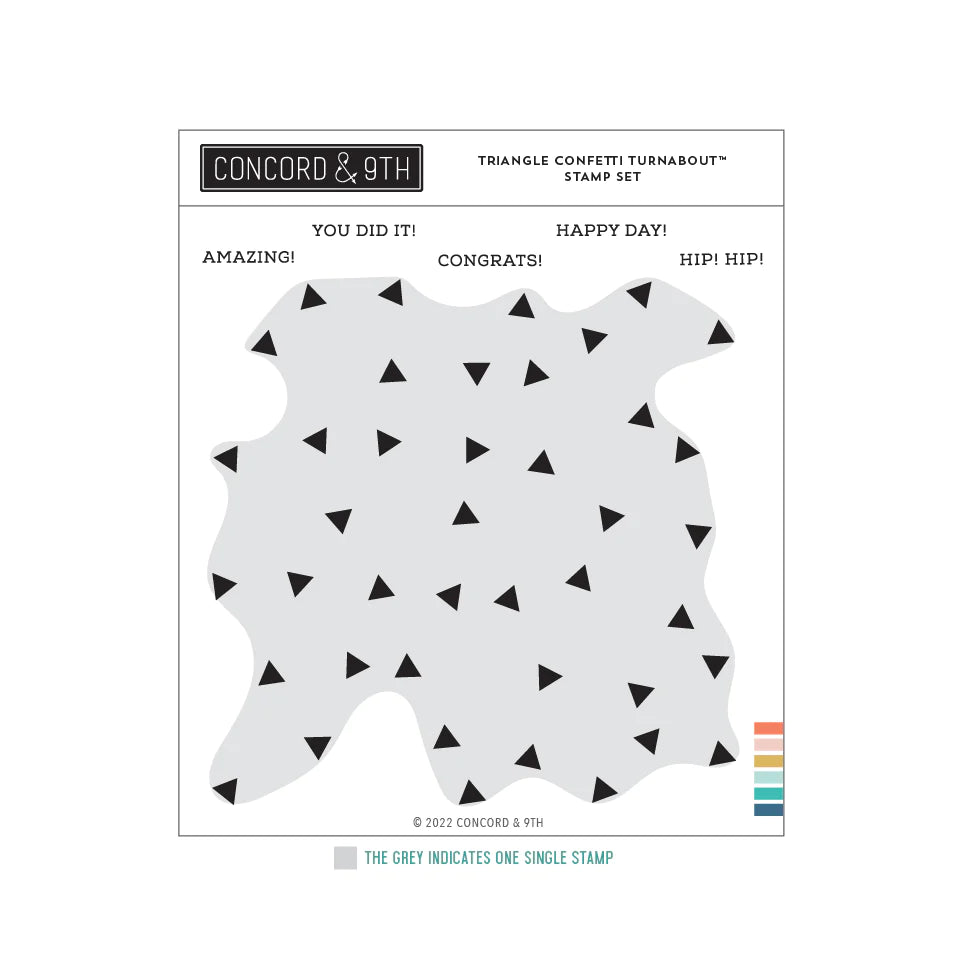 Jeu de tampons Triangle Confetti Turnabout 6x6