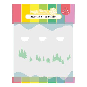 Mountain Scene Stencil