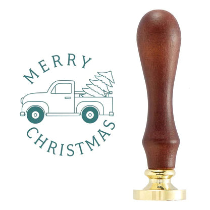 Timbre de sceau de cire pour camion de Noël de la collection Sealed for the Holidays