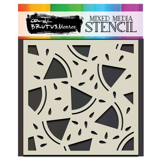 Mixed Media Stencil - Watermelon Wedge*
