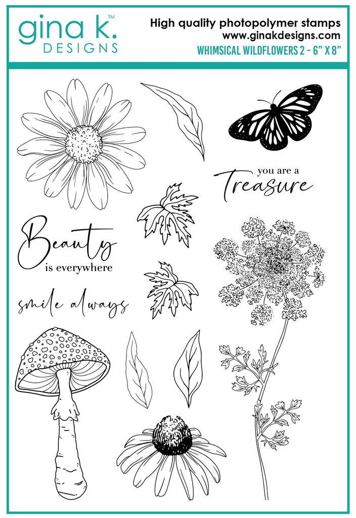Ensemble de 2 tampons Whimsical Wildflowers
