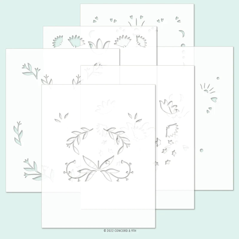 Pack de pochoirs ailes fantaisistes