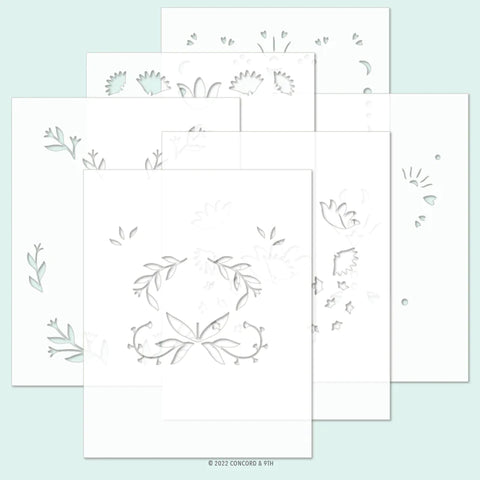 Pack de pochoirs ailes fantaisistes