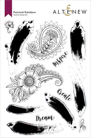 Ensemble de tampons arc-en-ciel peints