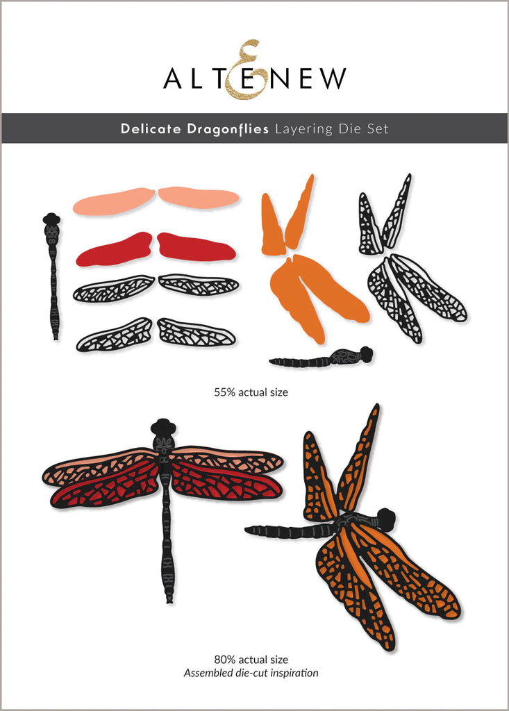 Ensemble de matrices de superposition de libellules délicates