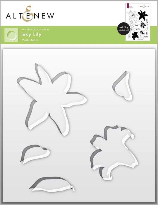 Pochoir à colorier simple Inky Lily