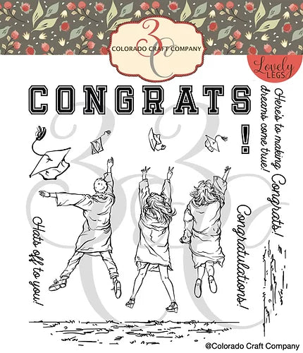 Lovely Legs - Hats Off To You 6 x 6 Clear Stamps*